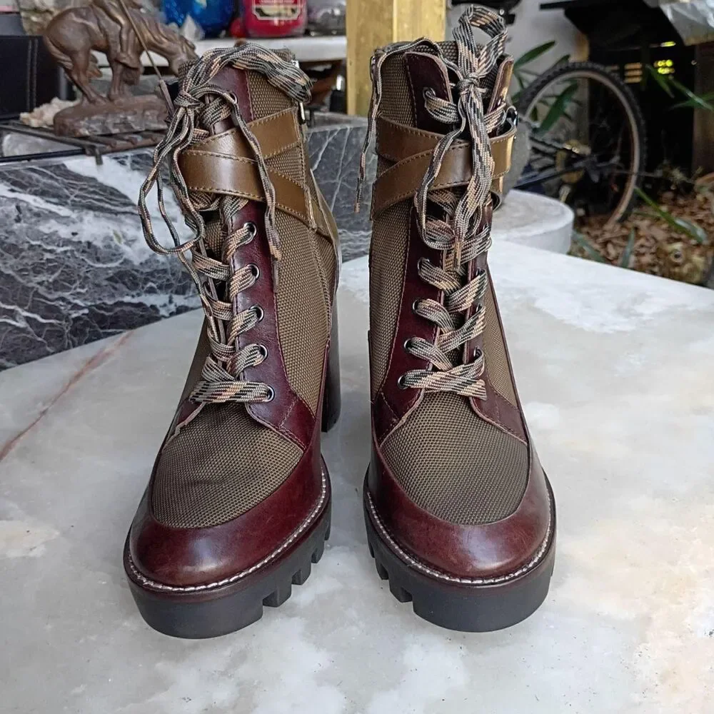 Antonio Melani Women's Brown and Khaki Boots